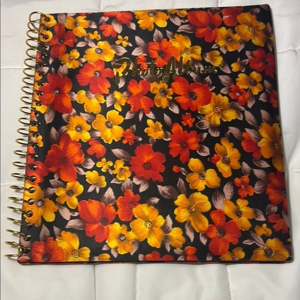Vintage Floral Spiral Photo Album/ Notebook